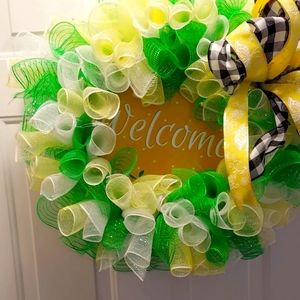 Welcome door wreath